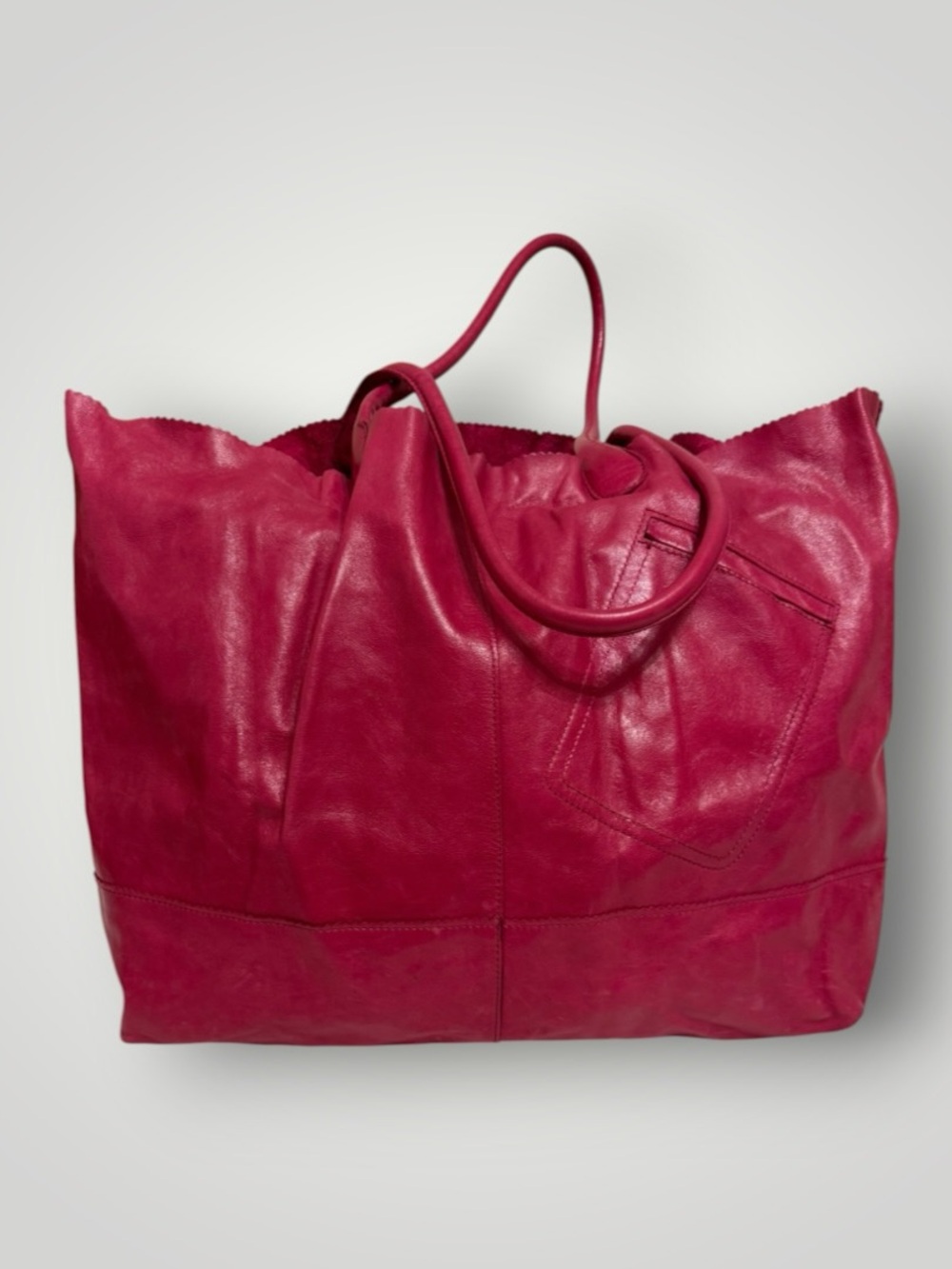 HOBO Suzanne Raspberry Fuchsia Leather Tote
